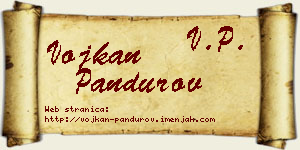 Vojkan Pandurov vizit kartica